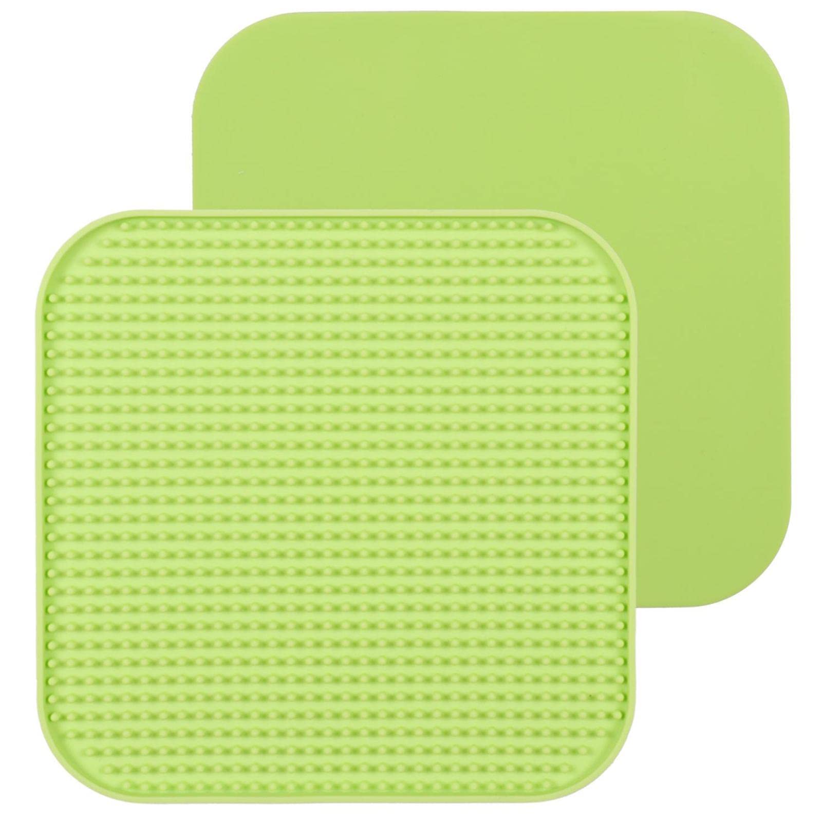 UJEAVETTE® Slow Feeder Dog Lick Mat - Fun Interactive Puzzle Toy for Dogs, Alternative to Snuffle Mat & Dog Bowl - Green - Perfect for Mealtime Enrichment, Anxiety Relief & Boredom Buster for Pets