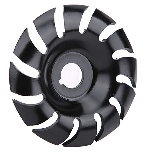 12 Teeth Wood Carving Disc - 90x16mm Black Hardened Cutting & Shaping Disc for Angle Grinder | Woodworking, DIY Projects & Furniture Making Tool