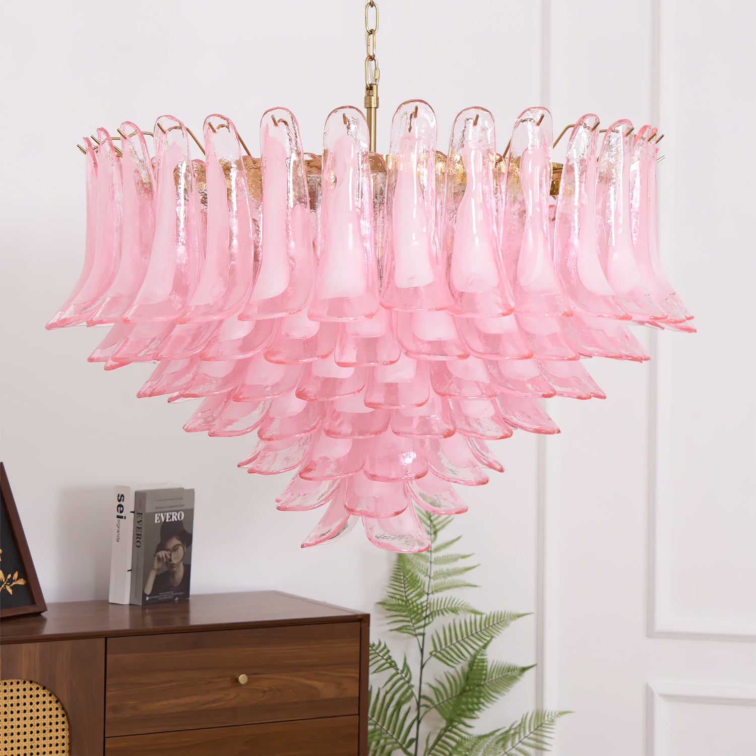 Elegant Barcelona Murano Glass Chandelier - Handcrafted Italian Lighting Fixture for Dining Room, Living Room & Bedroom Decor