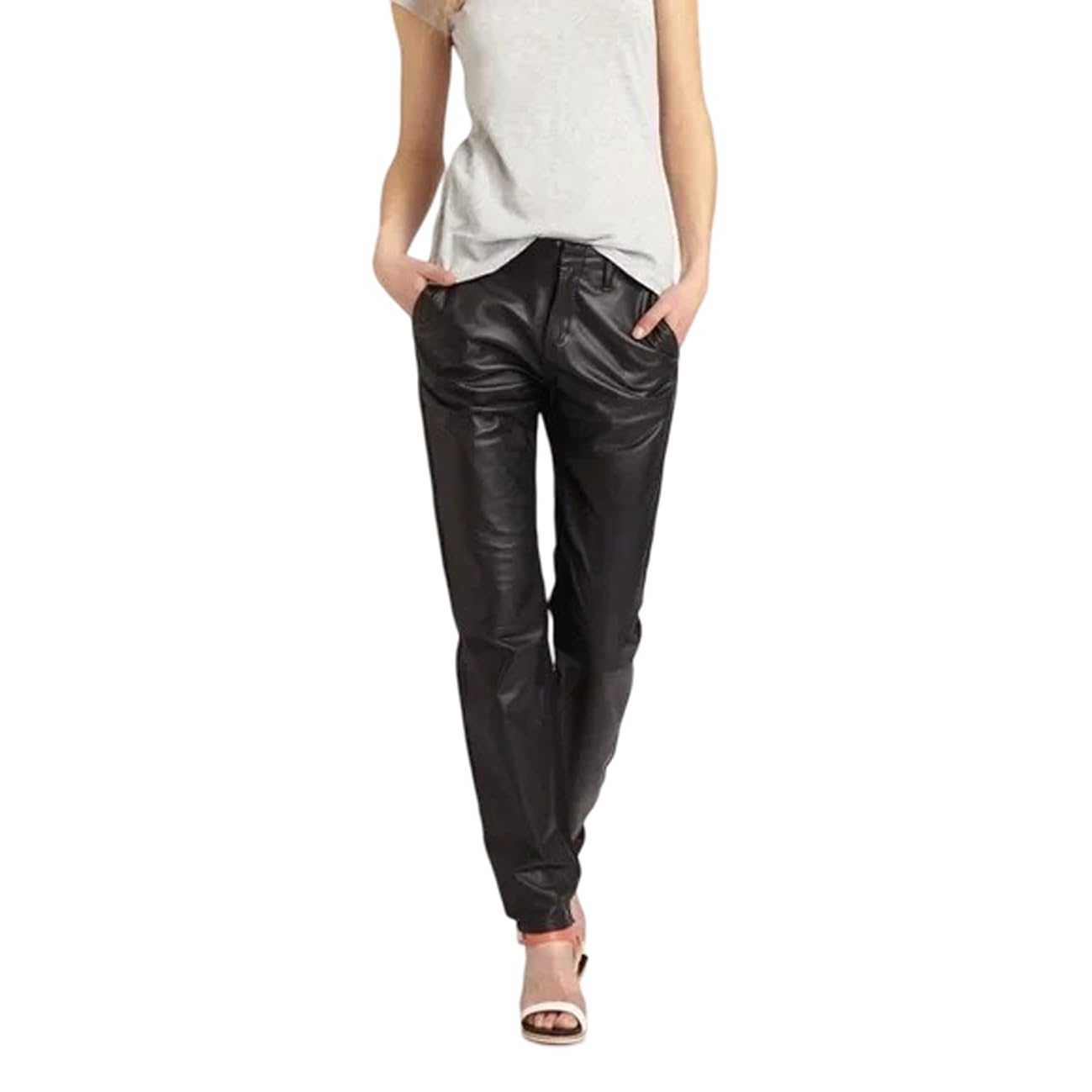 rag & bone Women's Black Hyde Portobello High-Rise Skinny Pants Size 27 - Stylish Slim Fit Trousers for Work, Office & Night Out