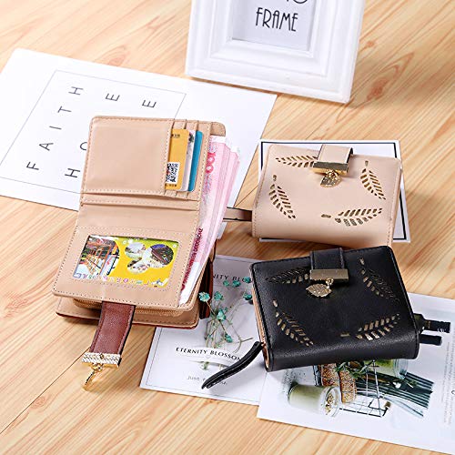 EHIOG Women's Leather Wallet - Bifold Zipper Coin Purse for Cards & Cash | Perfect Gift for Valentine's Day & Weddings
