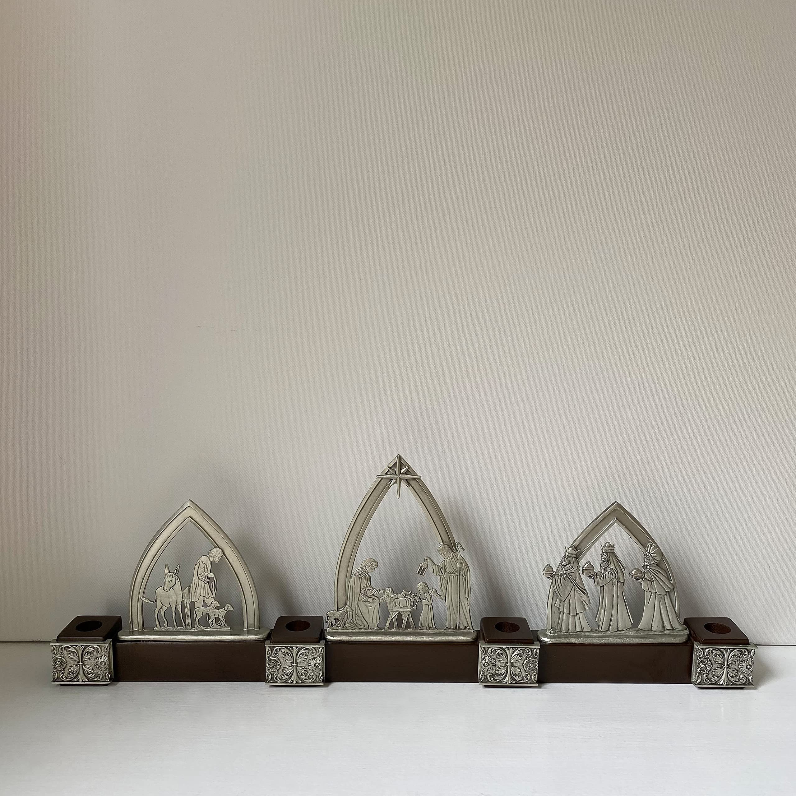 Nativity Advent Candle Set with Cathedral Art Abbey & CA Gift Box - Perfect for Christmas Decorations & Holiday Home Décor