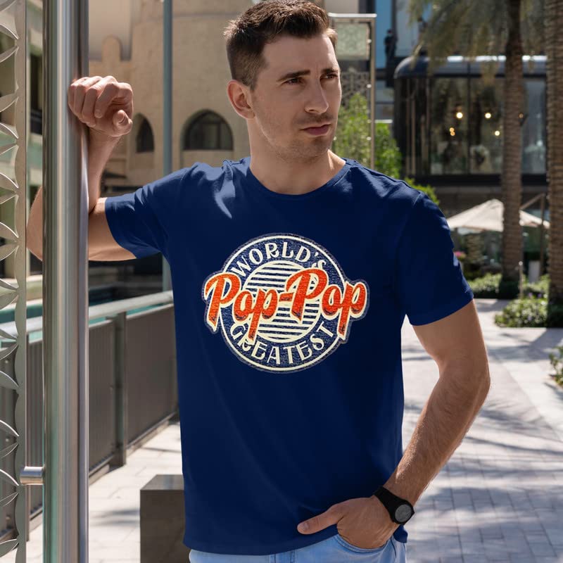 World's Greatest Pop-Pop Father's Day T-Shirt - Funny Gifts for Husband, Dad & Grandpa - Comfortable Cotton Tee for Birthday, Anniversary & Family Celebrations
