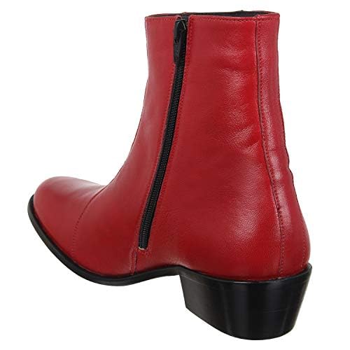 LIBERTYZENO Men's Plain & Snake Print Leather Dress Boots - High Ankle Retro Style for Formal & Casual Wear - Perfect for Easter Gifts, Office, Date Night & Special Occasions