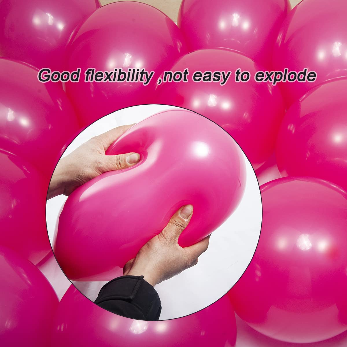 300 Pack 12 Inch Dark Pink Latex Balloons - Bulk Party Balloons for Birthday, Wedding, Baby Shower & Holiday Decorations - Perfect for Indoor & Outdoor Events