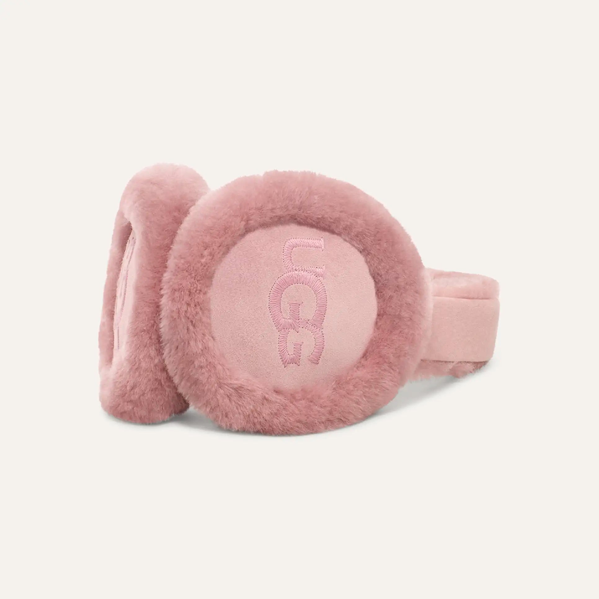UGG Women's Sheepskin Embroidered Earmuffs - Winter Warm Fleece Lined Ear Muffs for Cold Weather - Perfect for Outdoor Activities, Skiing, and Snowboarding