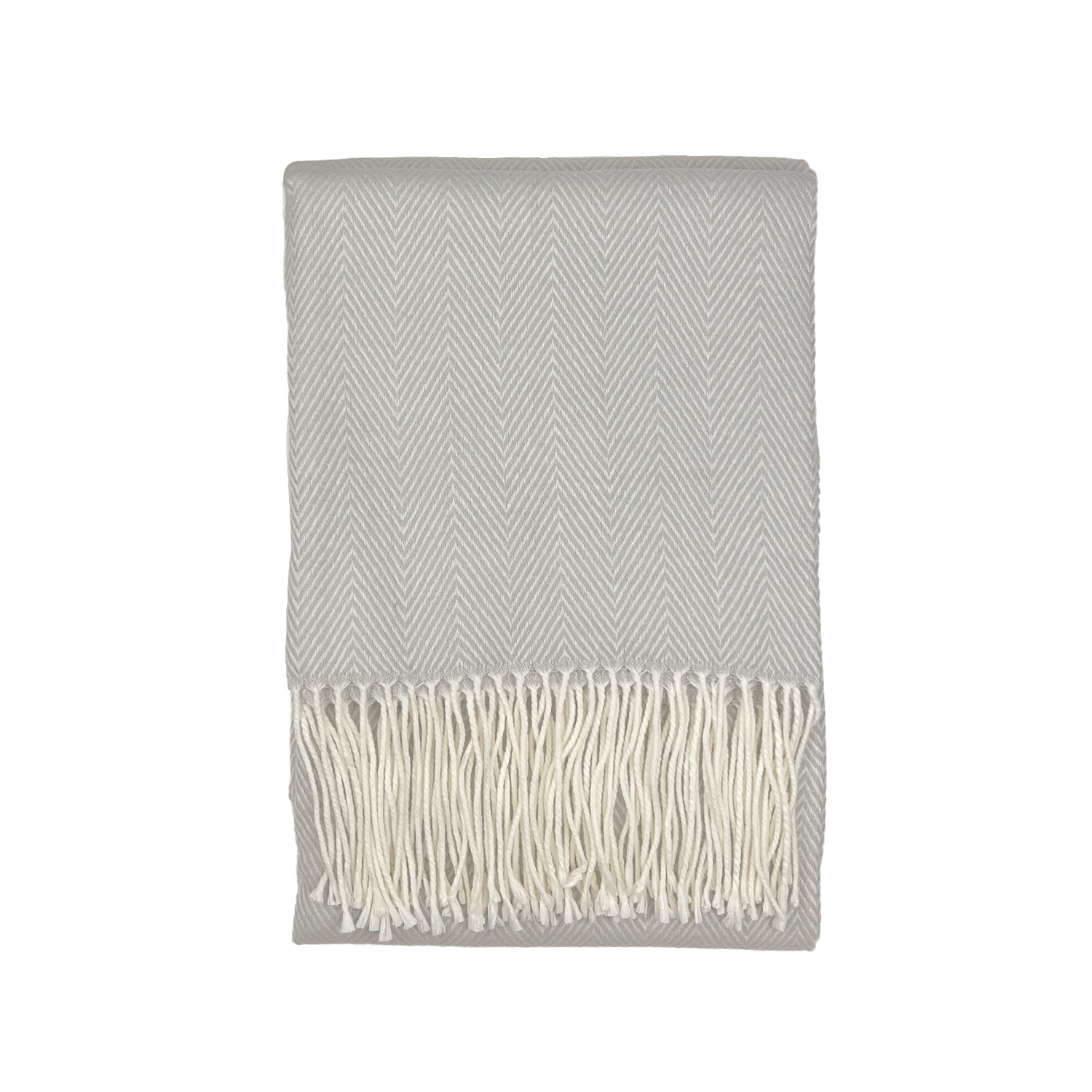 Luxury Herringbone Tassel Throw Blanket - Soft Grey Knit Accent Blanket for Couch, Bed & Home Decor - Cozy Living Room Throw for Winter & Gift Giving