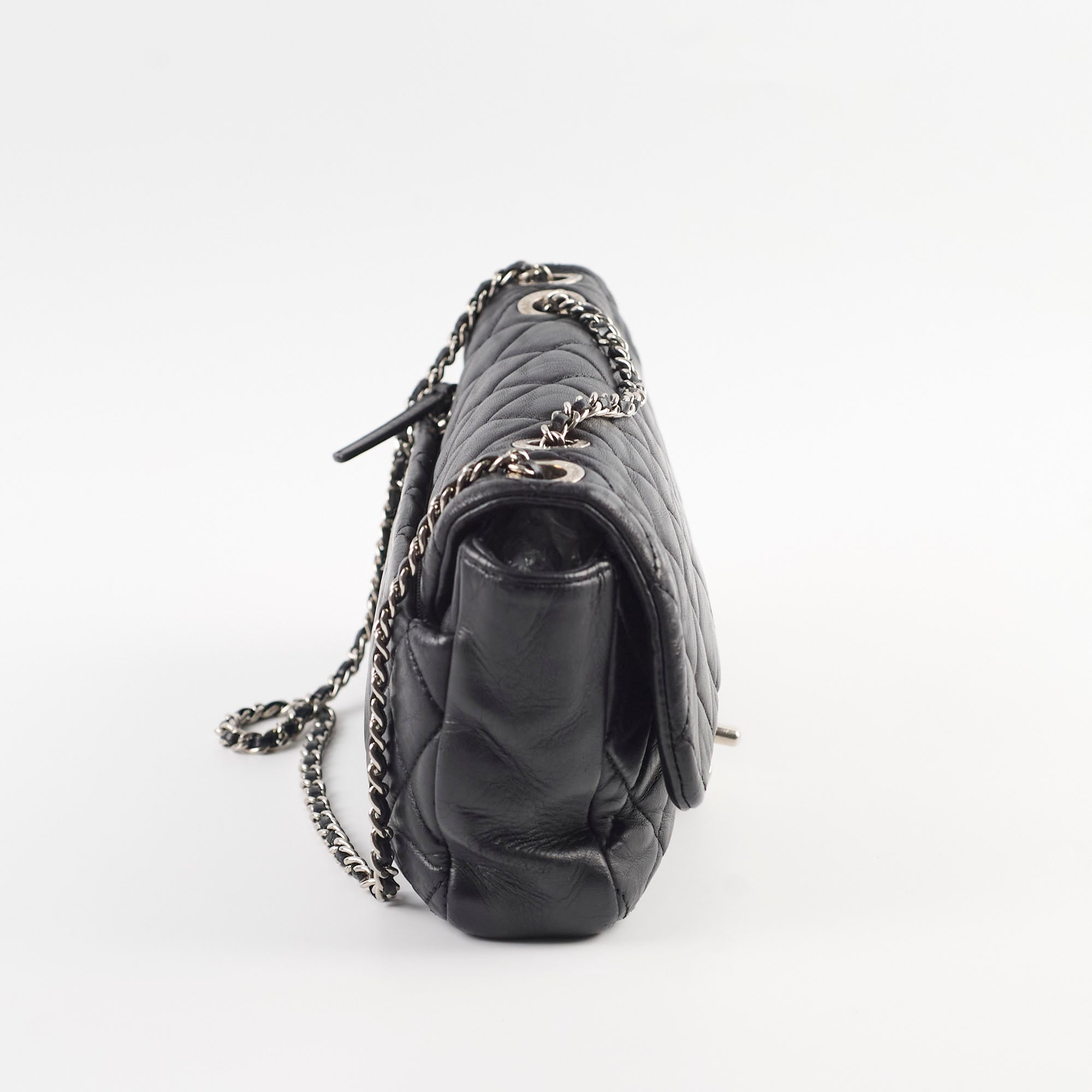 Chanel Classic Flap Bag Lambskin Leather Black 13 Series - Luxury Handbag for Women, Perfect for Parties, Work & Everyday Use