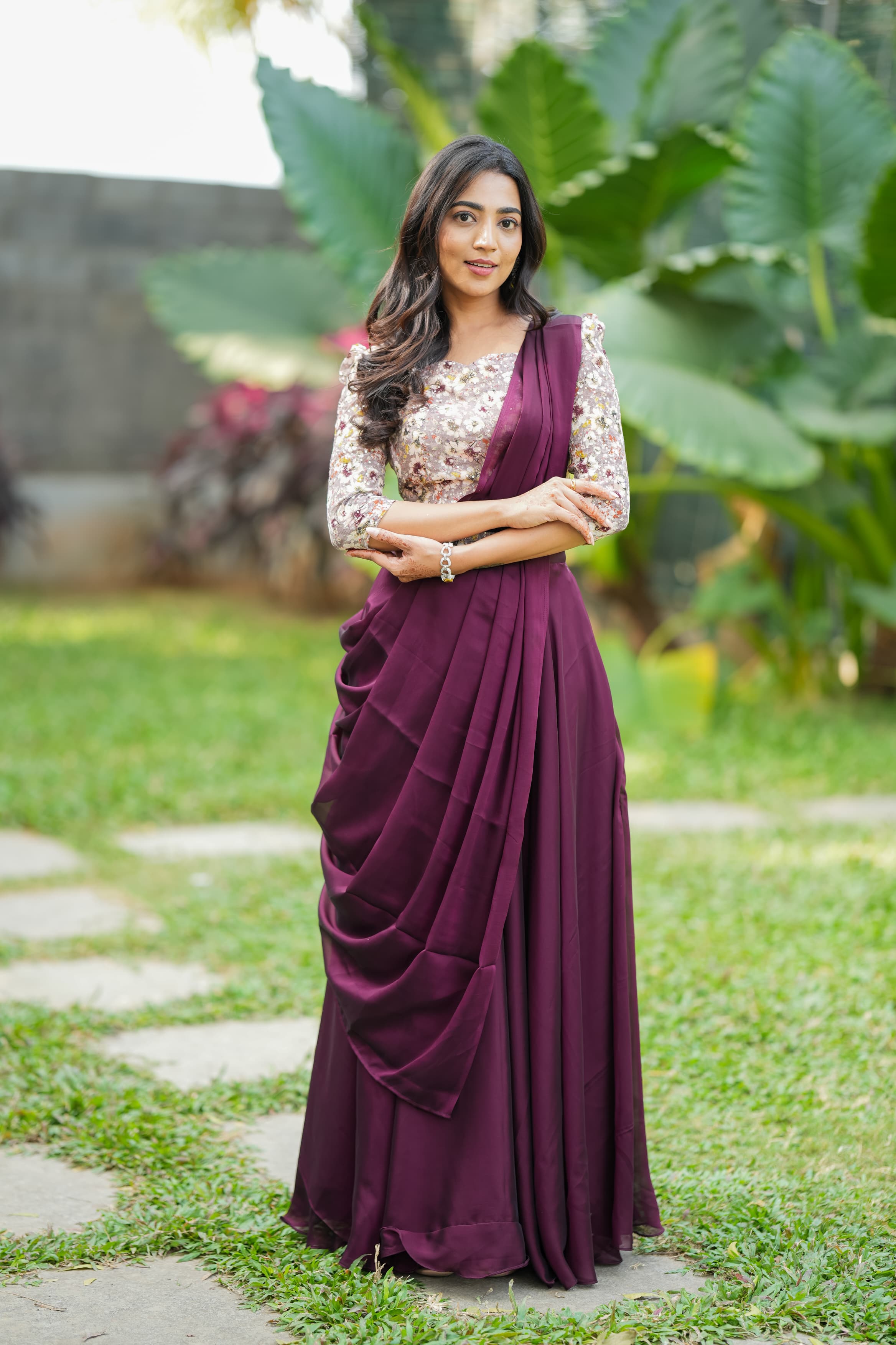 DD652 Abi Simple and Elegant Drape Wear - Stylish Women's Casual Dress for Everyday Wear, Date Night and Office Outfits