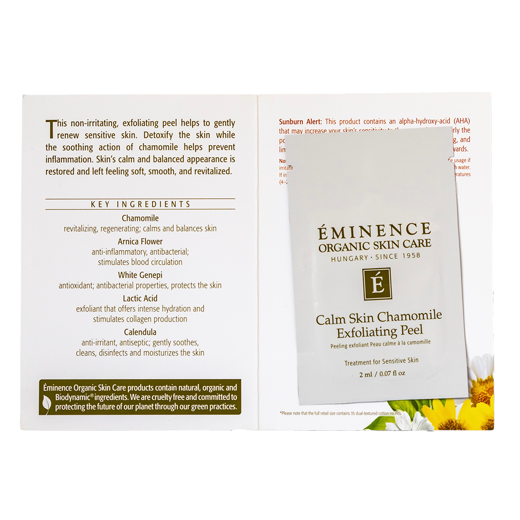 Eminence Organics Calm Skin Chamomile Exfoliating Peel - Gentle Facial Exfoliator for Sensitive Skin, Soothing & Hydrating - Perfect for Daily Skincare Routine & Post-Sun Care