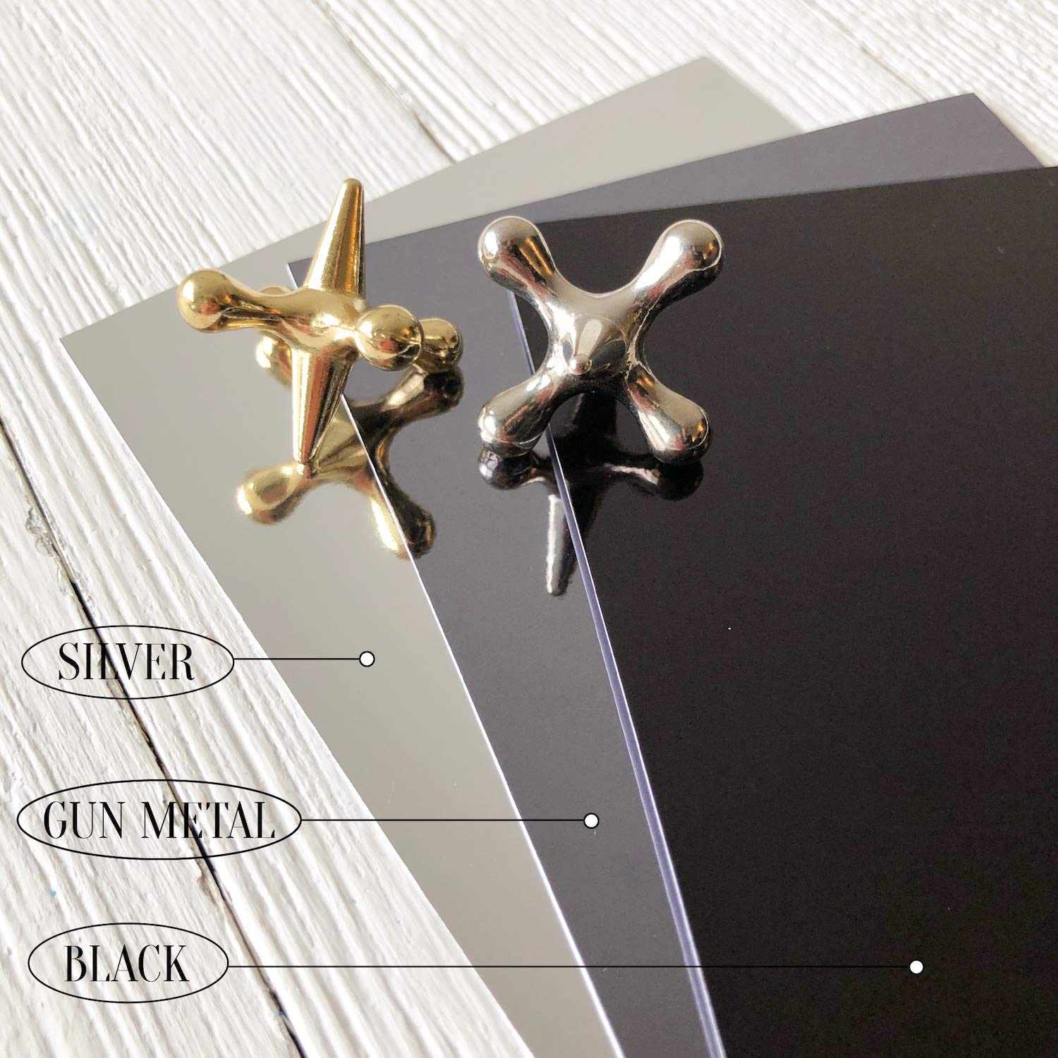 Premium Reflective Cardstock - Gun Metal Gray - 8.5 x 11 Inches - 12 Pt. / 270 GSM - 10 Sheets for DIY Crafts, Scrapbooking, Invitations & Home Decor