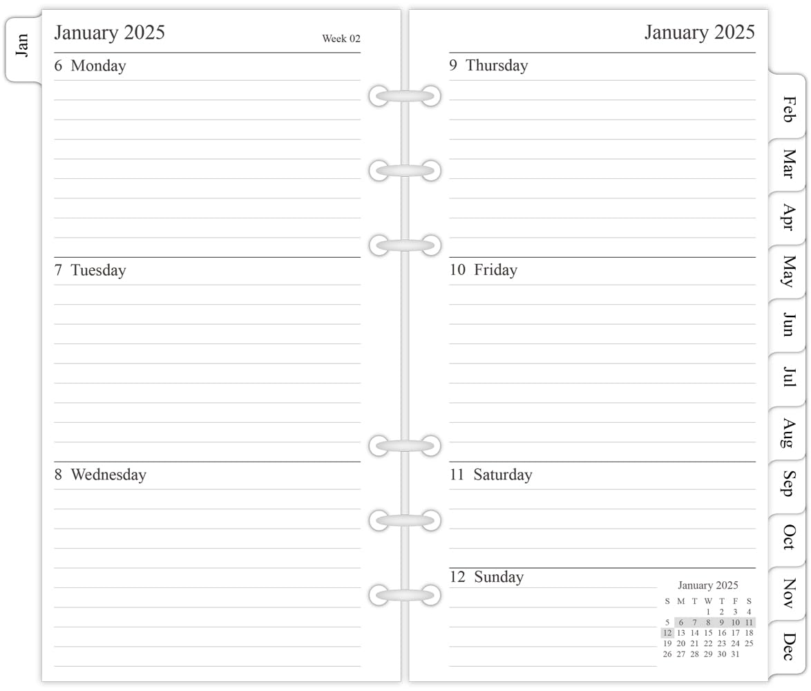 Newestor 2025 Weekly & Monthly Planner Refill, 3.75