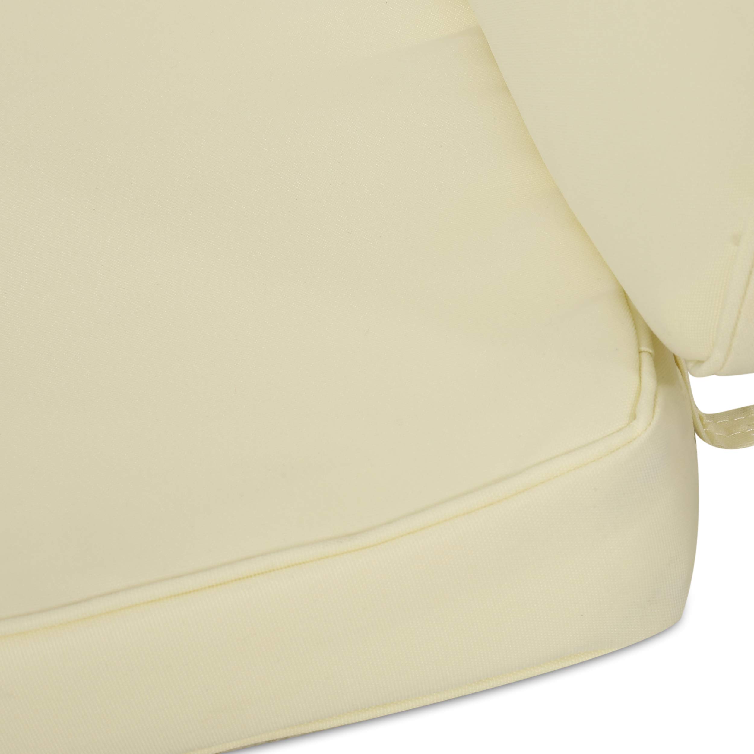 Christopher Knight Home Gavin Outdoor Water Resistant Fabric Club Chair Cushions - 1 Pack Cream - Weatherproof Patio Furniture Cushions for Garden, Poolside & Deck Lounge Chairs