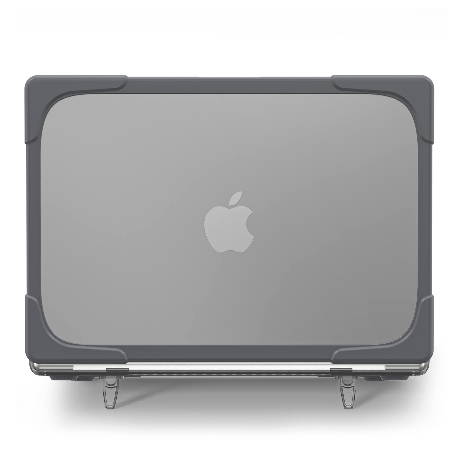 Funut Heavy Duty Plastic Hard Shell Protective Case for MacBook Pro 14 inch (2021-2023 Models A2779 M2/A2442 M1 with Pro/Max Chip) - Foldable Kickstand & Touch ID Compatible, Gray | Perfect for Work, Travel & Home Office Use