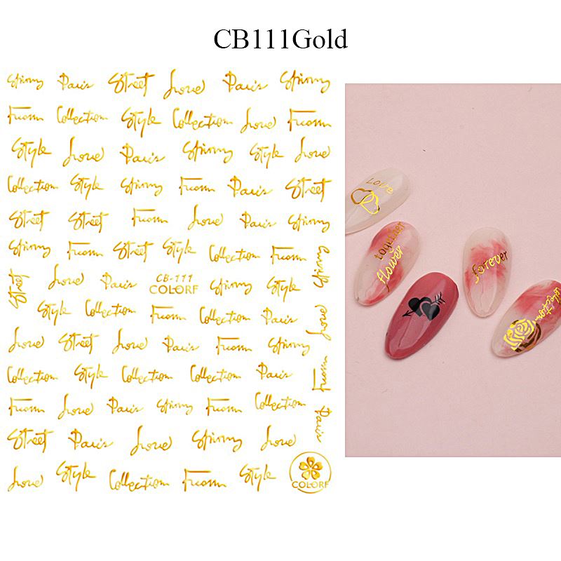 Nail Art Stickers LOVE - Premium Self-Adhesive Nail Decals for Women | Perfect for Parties, Weddings & Everyday Fashion
