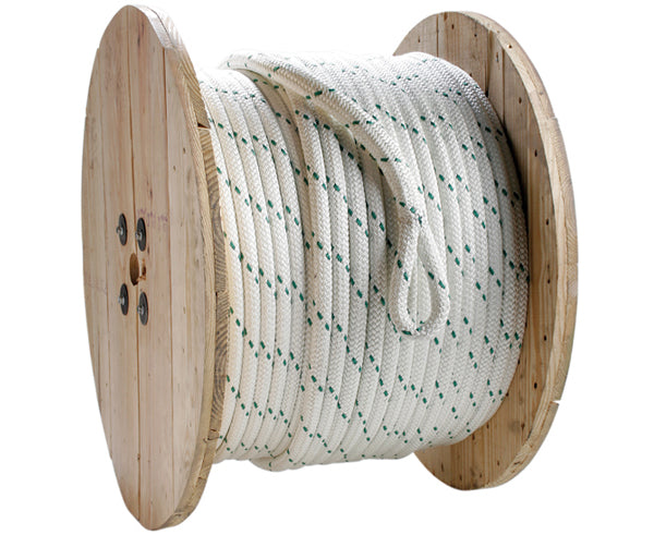 Heavy Duty Composite Double Braid Polyester Pulling Rope - 9/16 Inch Diameter, 1200FT Length - Perfect for Towing, Marine, Construction & Industrial Applications