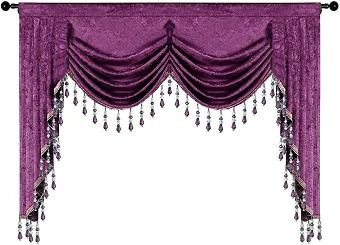 Mila Classic Plain Velvet Valance - Soft Purple Bed Skirt for Queen Size Beds - Perfect for Bedroom Decor & Luxury Bedding Sets