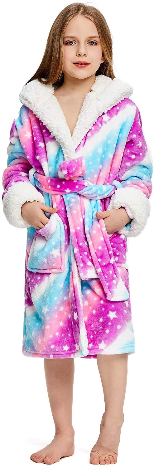 Soft & Cozy Princess Unicorn Bathrobe for Kids - Fast Priority Shipping - Perfect for Birthday Gifts, Spa Days & Bedtime Comfort