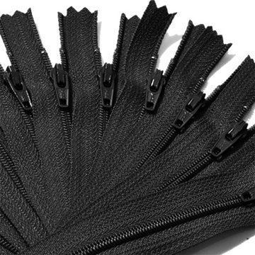 YKK #3 Nylon Coil Zippers for Skirts & Dresses - Closed End, 14 Inch Black (12-Pack) - Perfect for DIY Fashion, Tailoring & Clothing Repairs