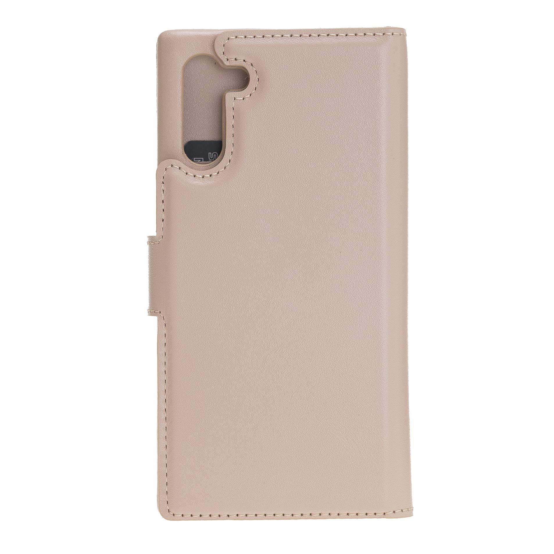 Venito Florence Genuine Leather Wallet Phone Case for Samsung Galaxy Note 10 - RFID Blocking Protection - Detachable Card Holder - Nude Pink - Perfect for Travel, Work & Everyday Use