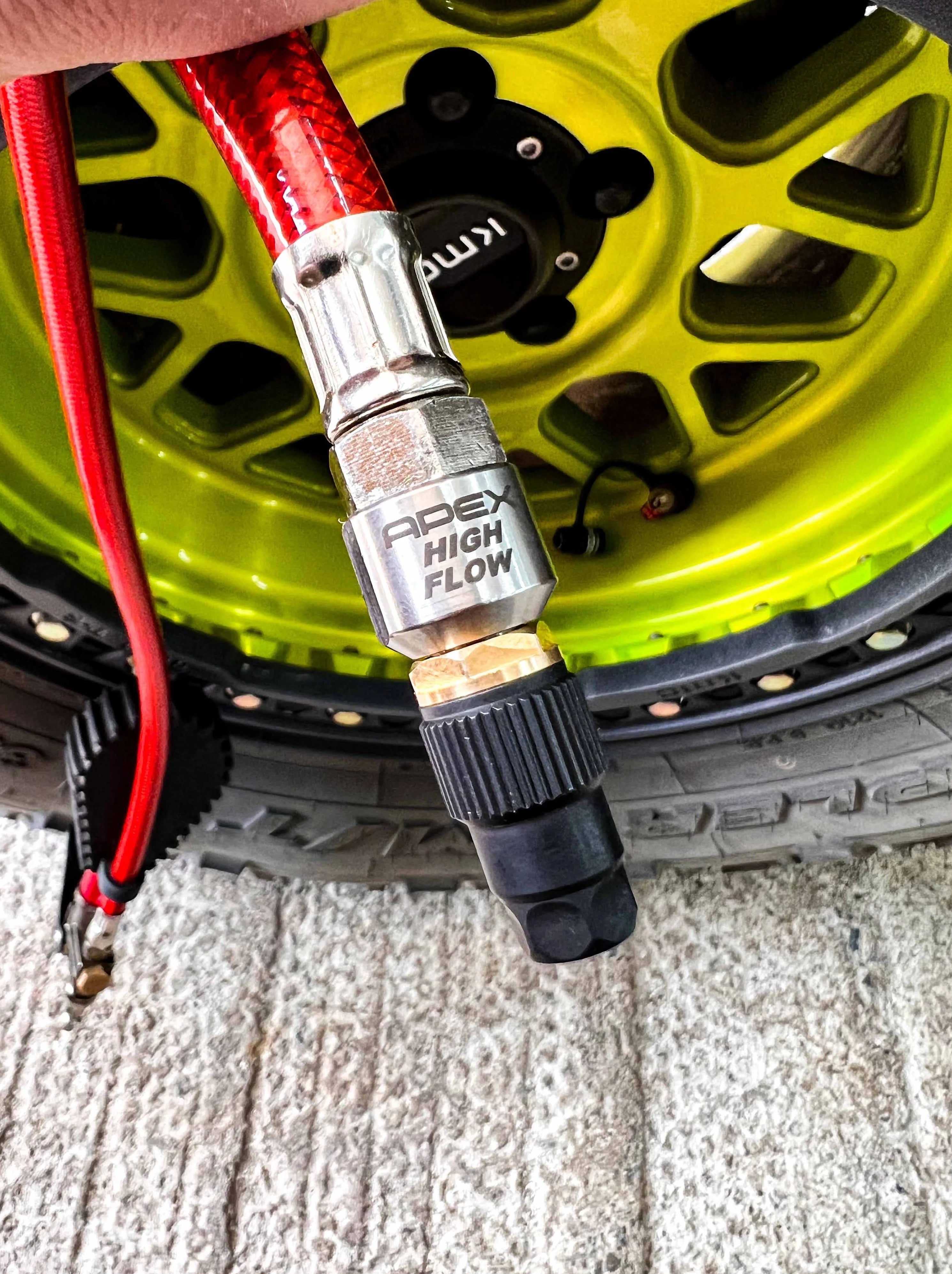 APEX High Flow Air Chuck (Open Flow) - Heavy Duty Tire Inflator for Trucks, SUVs & Trailers - Fast Inflation for Off-Road, Construction & Fleet Vehicles