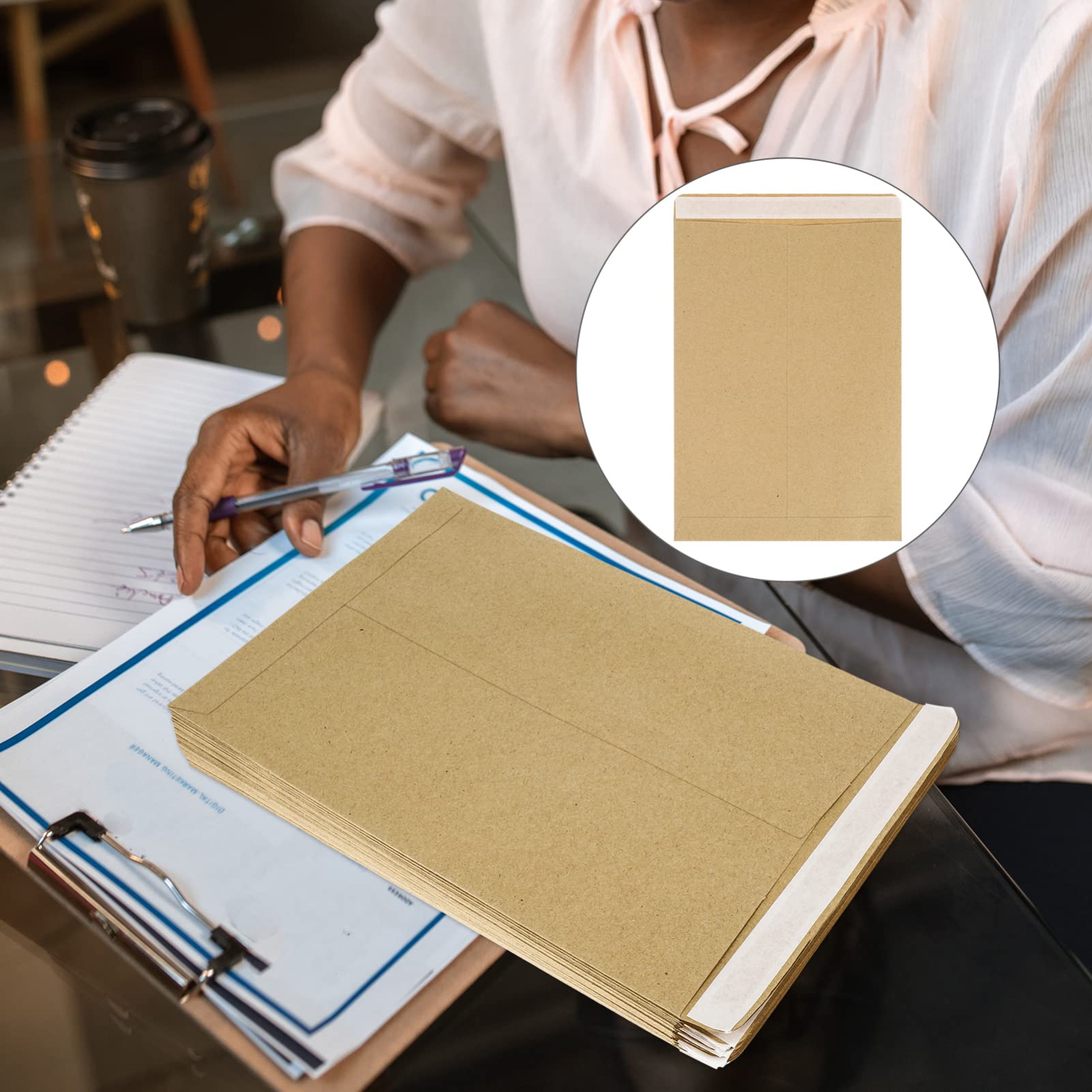 50pcs Kraft Envelopes Self Seal - Eco Friendly Brown Mailing Envelopes for Wedding Invitations, Business Documents, Photos & Office Use - Letter Size (4.5 x 6.5 in) Perfect for Mailing, Invitations & Office Organization