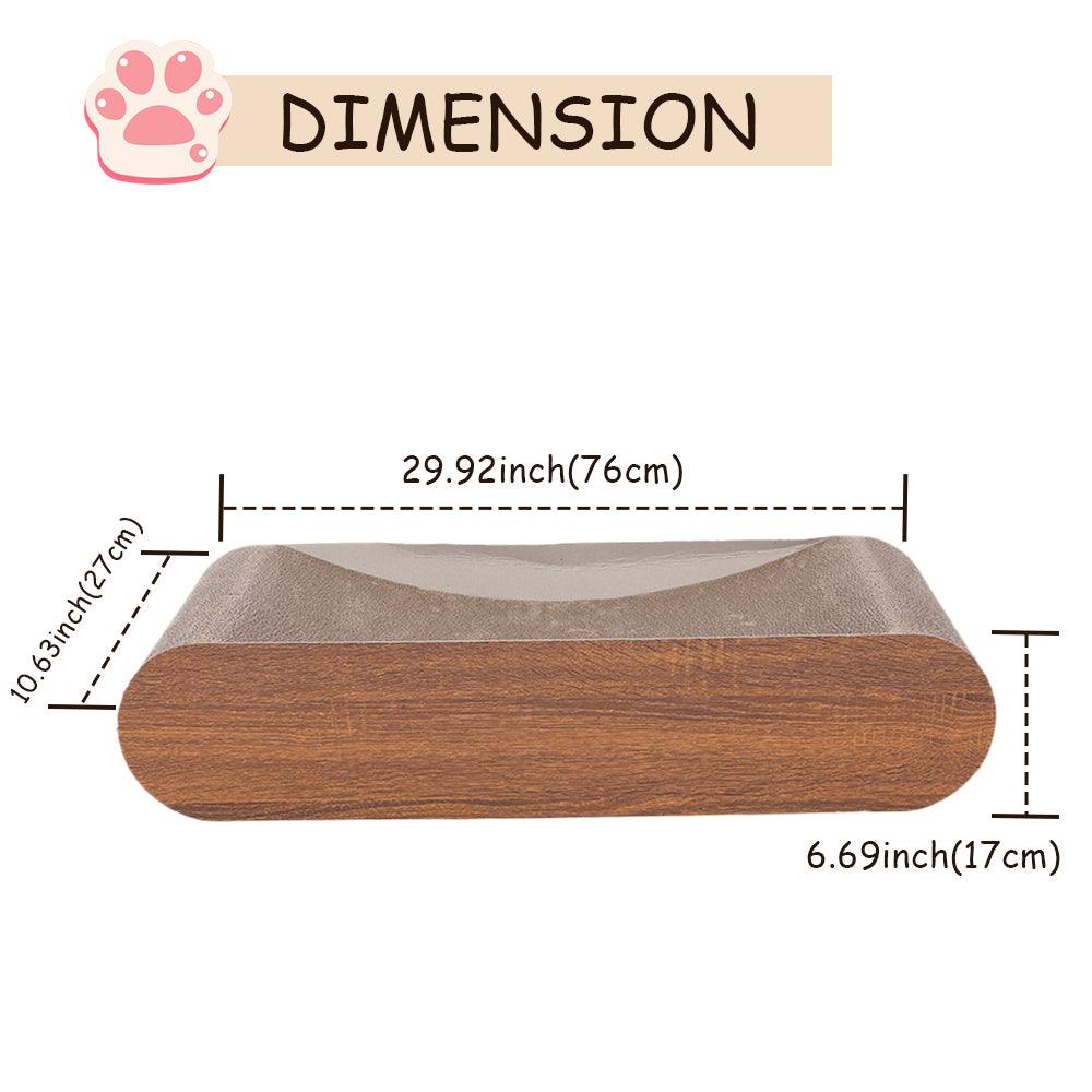 Premium Cat Scratcher Lounge Bed - Durable Bone-Shaped Cardboard Scratching Pad for Cats, Reversible & Recyclable Furniture Protector - Perfect for Indoor Play, Napping & Protecting Sofas