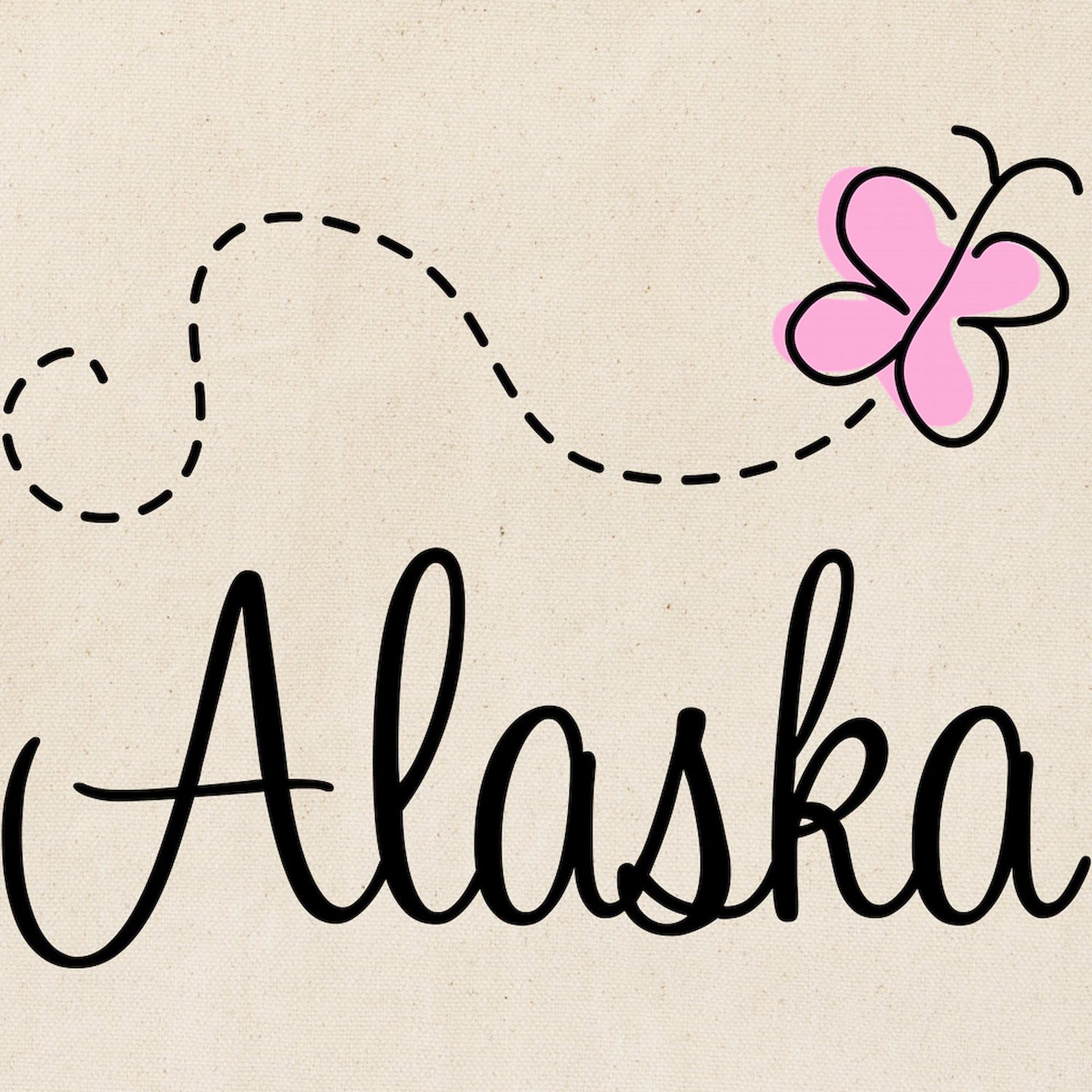 Pretty Alaska Tote Bag - Natural Canvas Reusable Shopping Bag for Groceries, Beach & Travel | Eco-Friendly Cotton Tote with Unique Alaskan Design