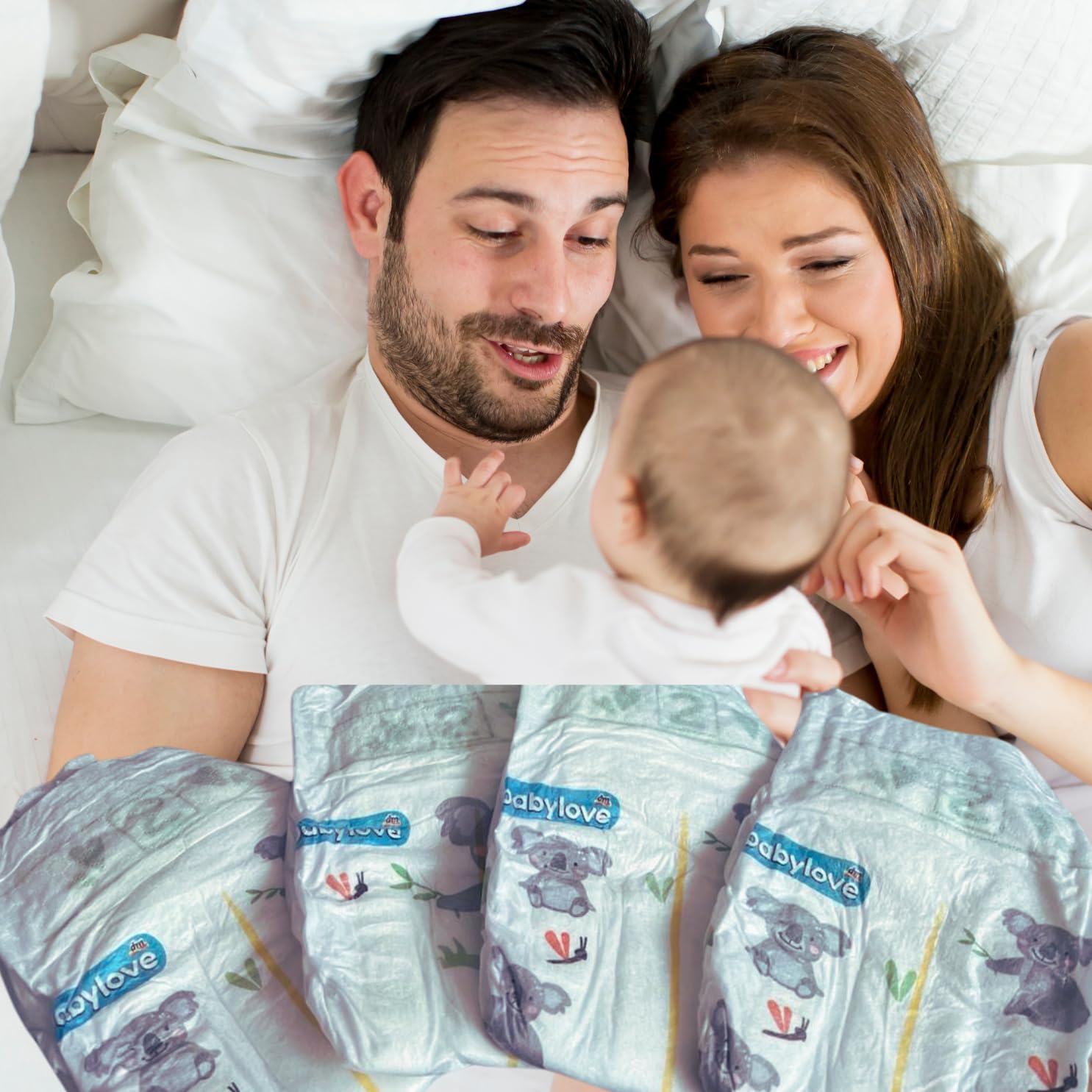 Babylove Premium Soft Diapers Size 2 (3-6 kg) - Pack of 42 Ultra Absorbent Baby Nappies for Newborns | Gentle Skin Protection for Day & Night Use