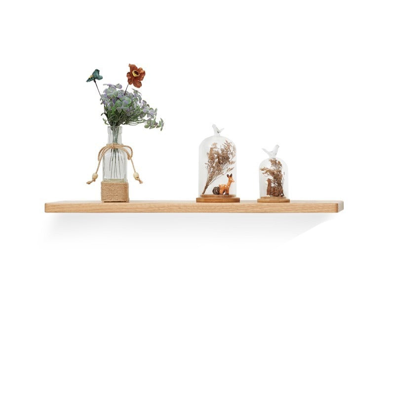Solid Oak Wood Wall Shelf - Rustic Floating Shelf for Living Room, Bedroom, Kitchen Storage & Decor - Handmade Hanging Wall Rack for Home Organization