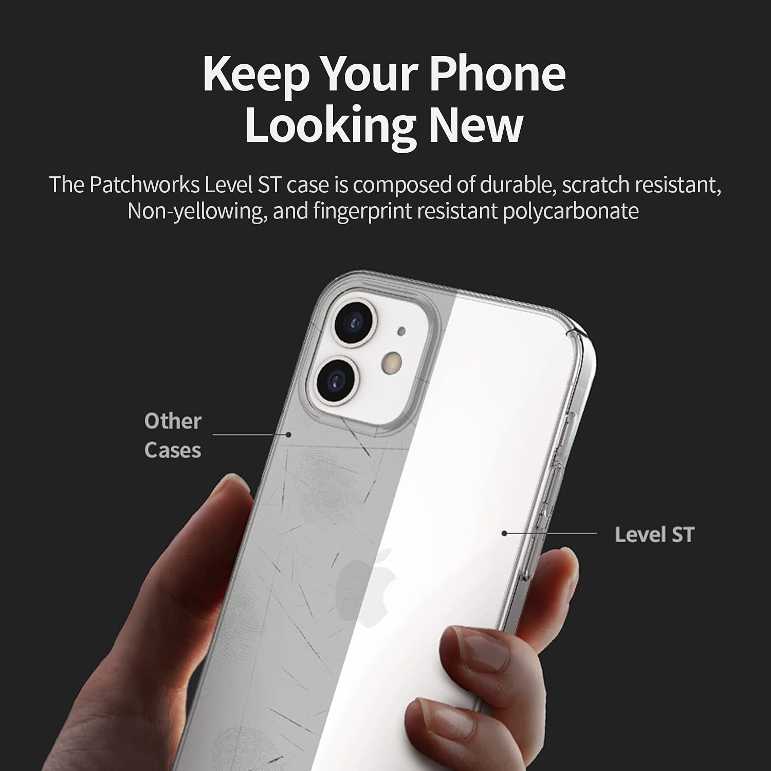 PATCHWORKS Level ST Ultra Thin Shockproof Crystal Clear Hard Case for iPhone 12 Mini 5G (5.4 inch 2020 Model) | Lightweight Protective Phone Cover with MagSafe Compatibility | Perfect for Everyday Use, Work & Travel