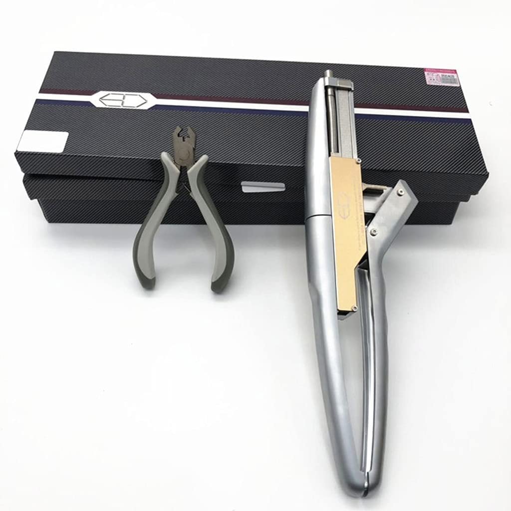 Professional JNBXING 6D2 Hair Extensions Machine Kit with Extension Pliers & Keratin Connector - Salon-Grade No-Trace Hair Extension Tool for Human Hair | Perfect for Salon Stylists & At-Home Hair Extensions