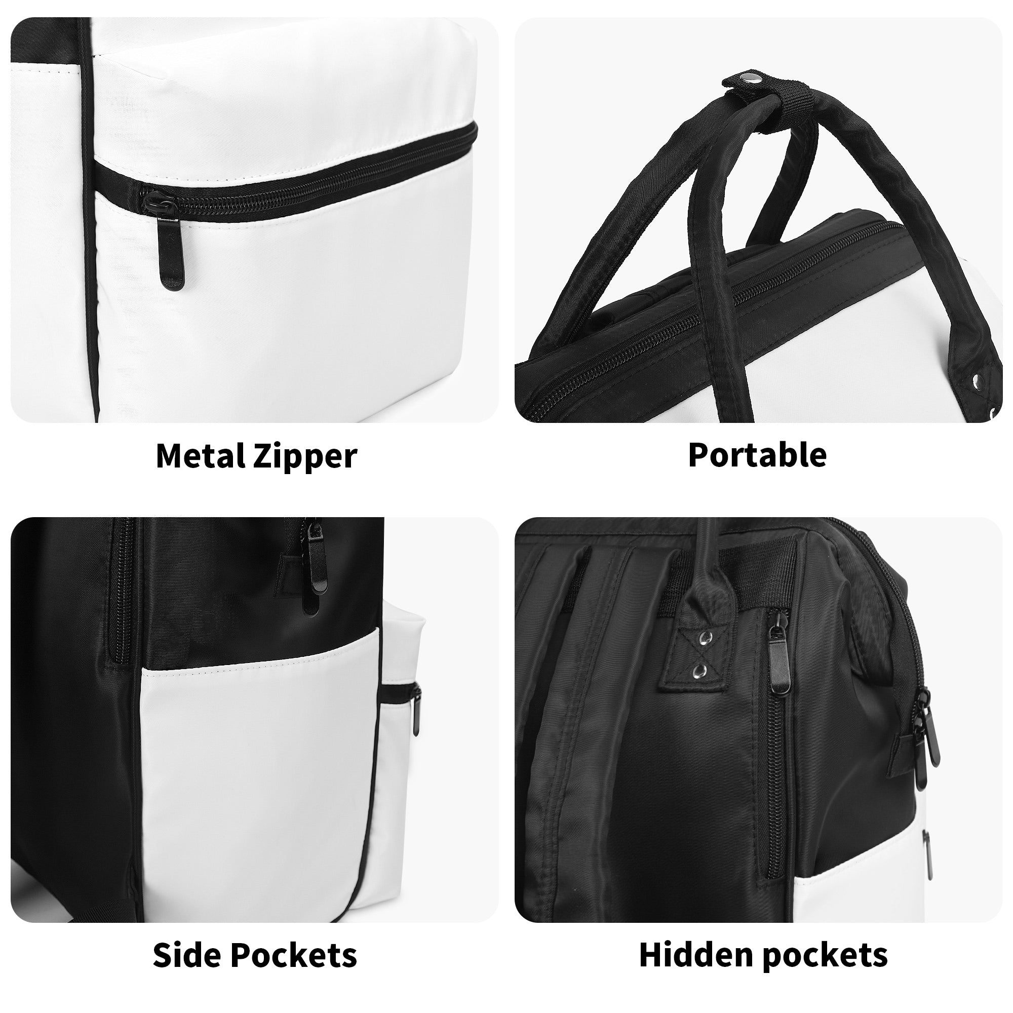 Stylish Cute Bows and Skulls Print Large Capacity Diaper Backpack - Waterproof Baby Bag for Moms with Multiple Pockets | Perfect for Travel, Daycare, and On-the-Go Parenting