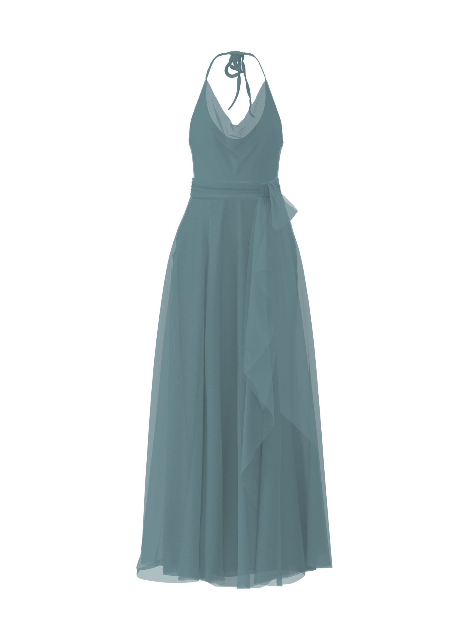 Daryn Bodice & Jaycie Skirt Set with Sash Belt in Teal - Perfect for Prom, Homecoming, and Special Occasions
