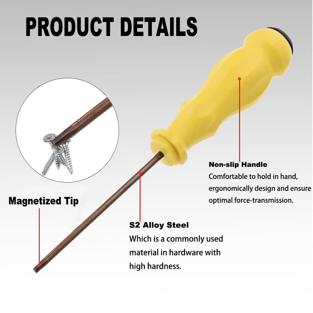 Magnetic Torx Screwdriver T25 - 75mm S2 Steel for Home Repair & DIY Crafts