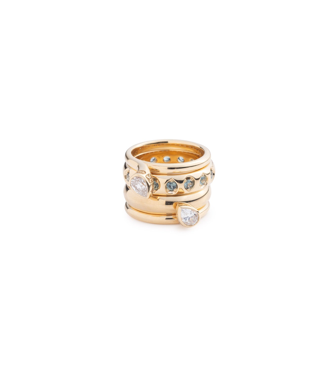 1ct Diamond Bookend Ring Stack - Forever & Always a Pair - Perfect for Anniversaries, Engagements, and Romantic Gifts
