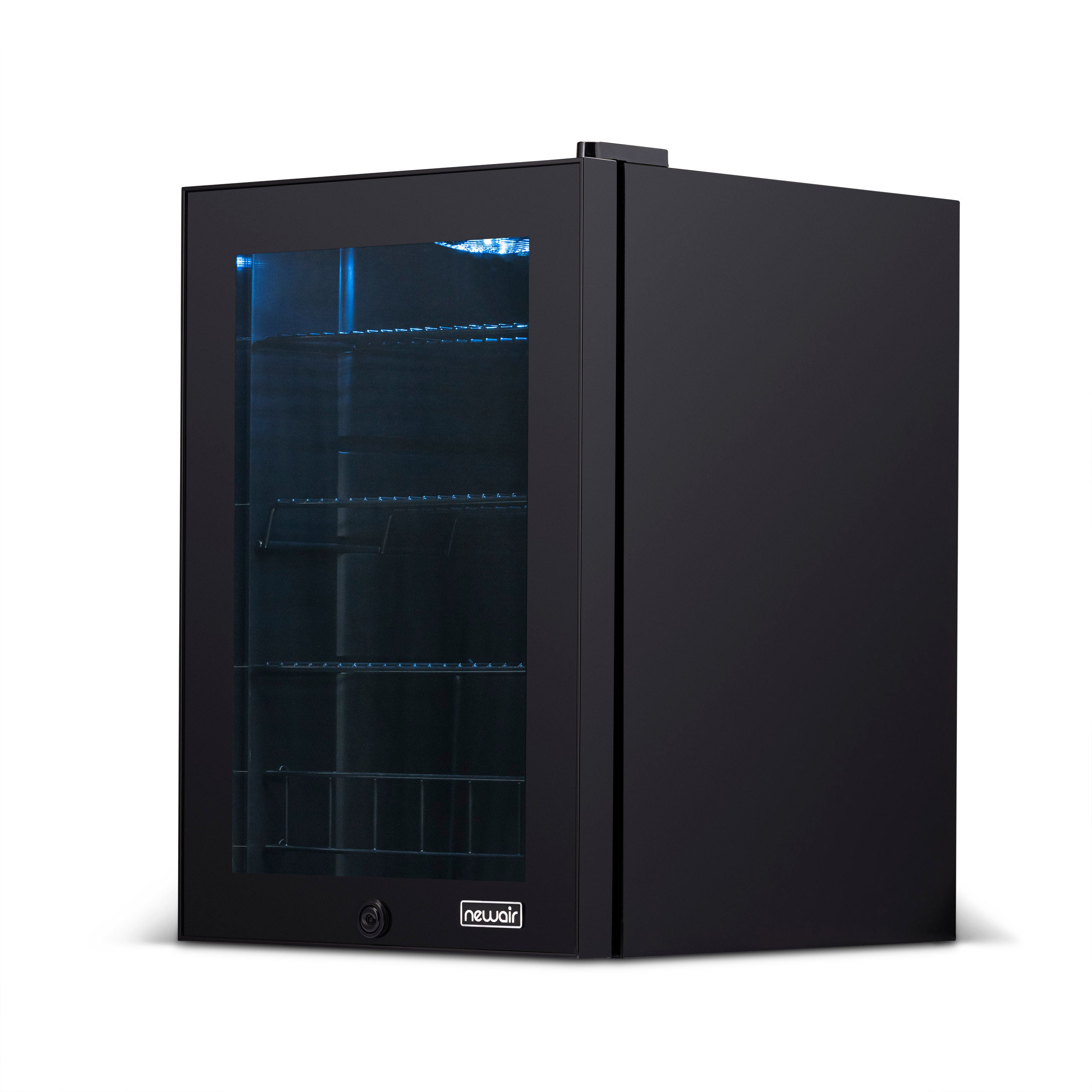 Newair® 90 Can Freestanding Black Beverage Refrigerator - Compact Drink Cooler for Home, Office, or Bar - Perfect for Soda, Beer, and Wine Storage