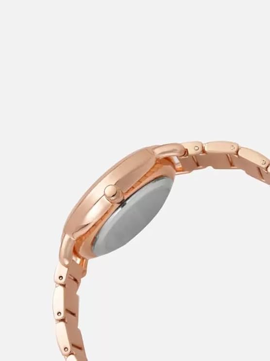 Elegant Rose Gold Women's Analog Wristwatch with Diamond-Studded Round Dial & Quartz Movement - Luxury Fashion Watch for Women, Girls, and Ladies - Perfect for Office, Party, and Special Occasions