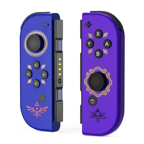 AUGEX Wireless Switch Controller for Nintendo Switch - Upgraded L/R Joy-Con with Wake-up & Screenshot Function - Compatible with NS Game Console (Blue) - Perfect for Gaming, Multiplayer & Travel
