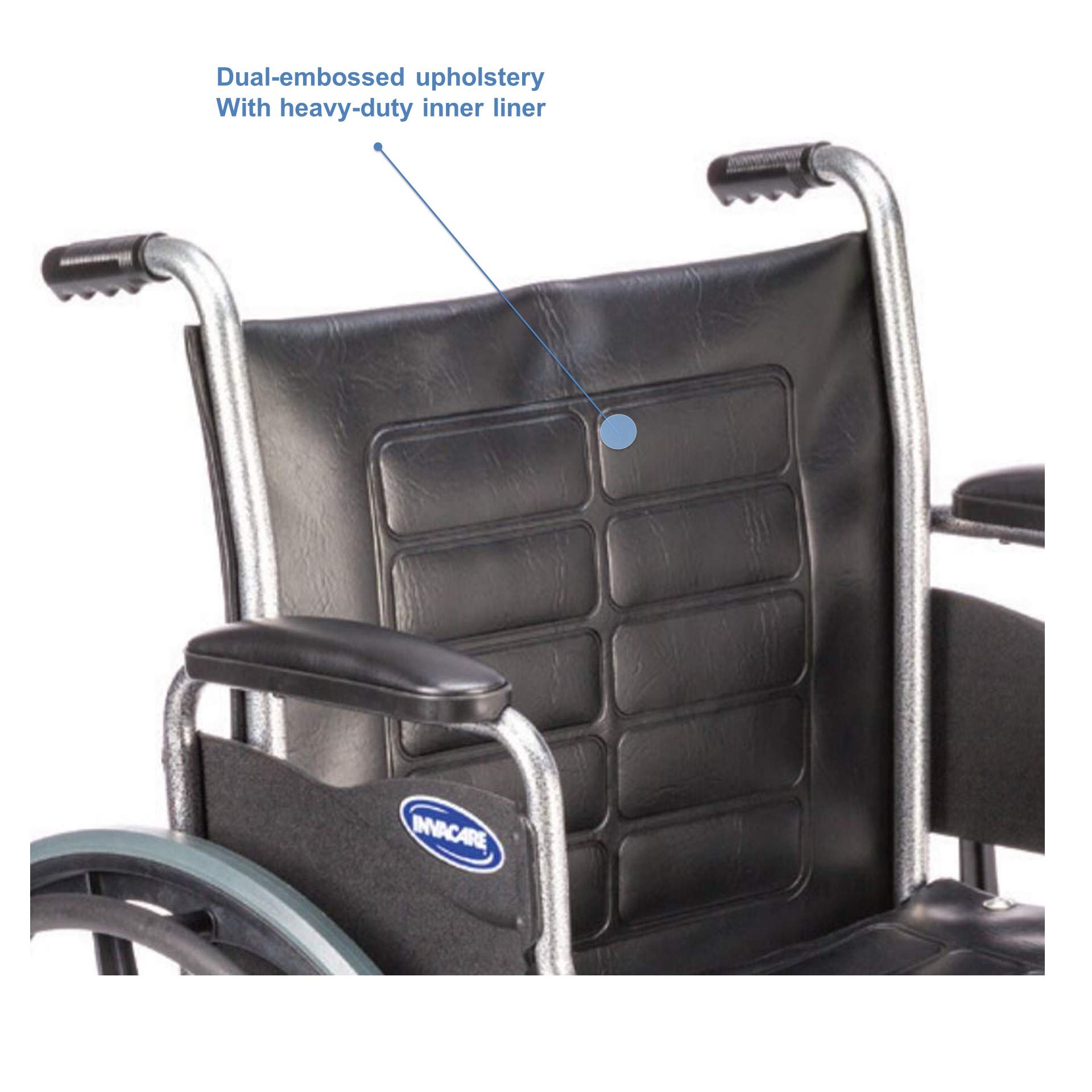 Invacare Tracer EX2 Folding Wheelchair for Adults - 16 Inch Seat with Footrests & Desk Arms - Lightweight Mobility Aid for Home, Travel & Daily Use