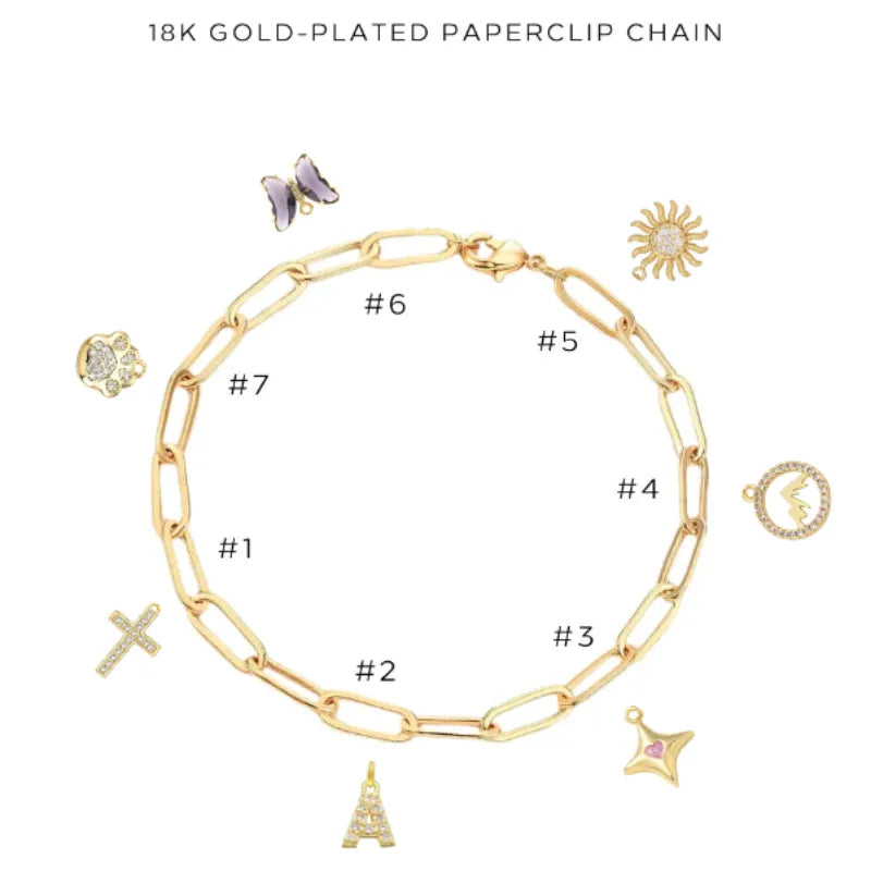 Elegant Charm Bracelet with Assorted Charms - Perfect for Gifts, Parties & Everyday Wear | $46.00
