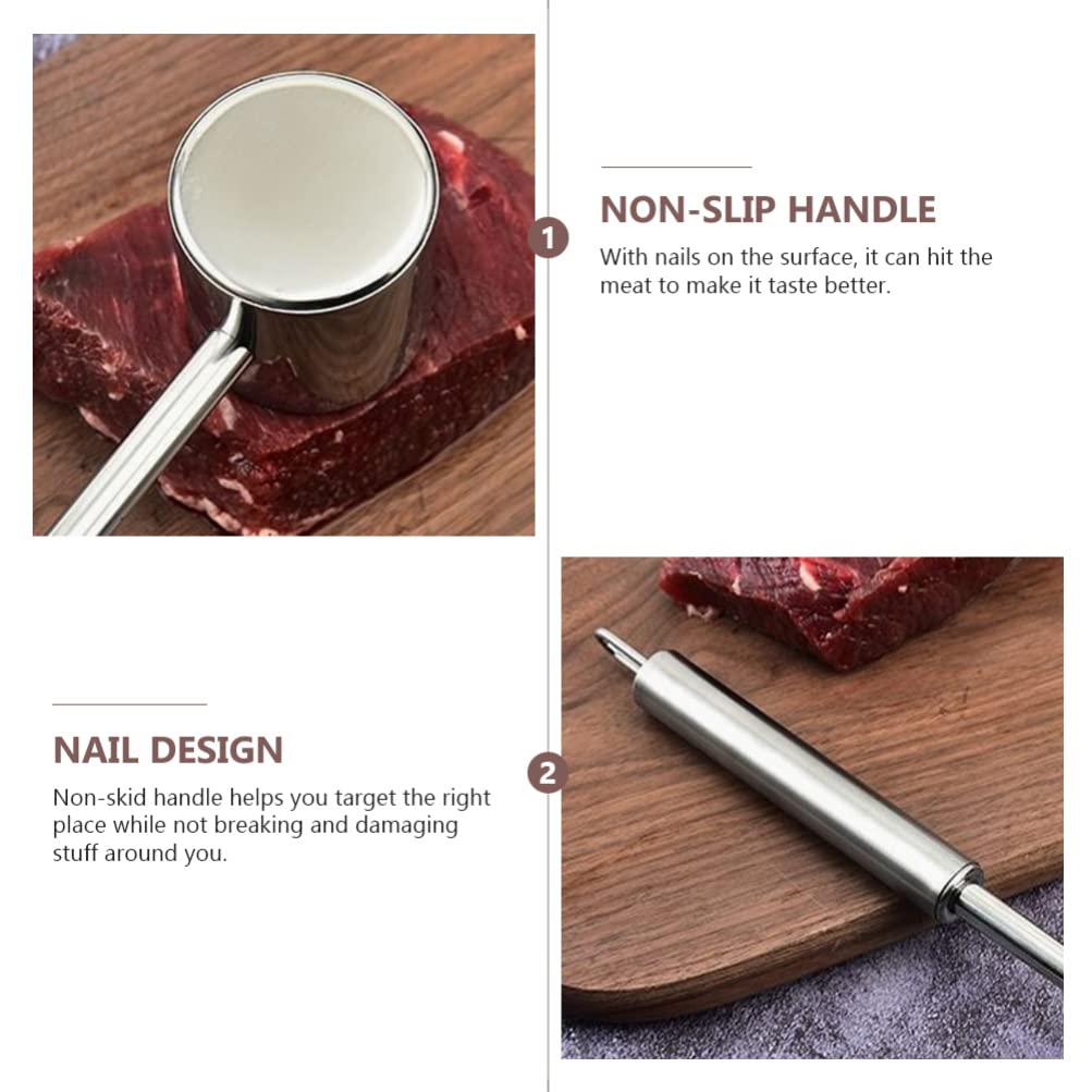 Premium Meat Tenderizer Hammer - Heavy Duty Steak Mallet for Beef, Chicken & Pork | Durable Kitchen Cooking Tool with Ergonomic Handle | Perfect for Grilling, BBQ & Home Chefs