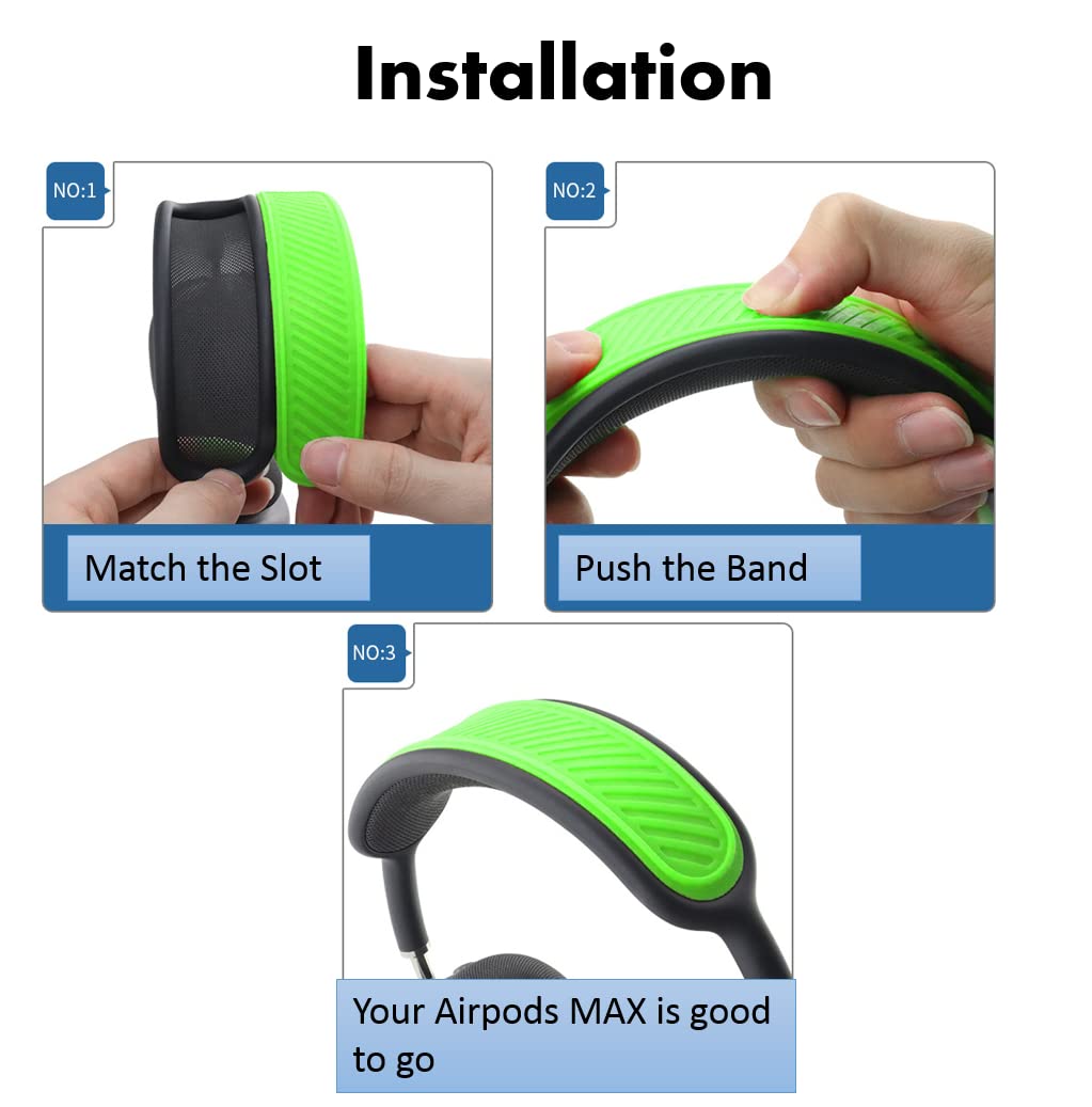 Zotech AirPods Max Headband Cover & Ear Cups Protector - Washable, Anti-Scratch, Skin-Friendly Headphone Accessories (Green) - Perfect for Travel, Workout, and Daily Use