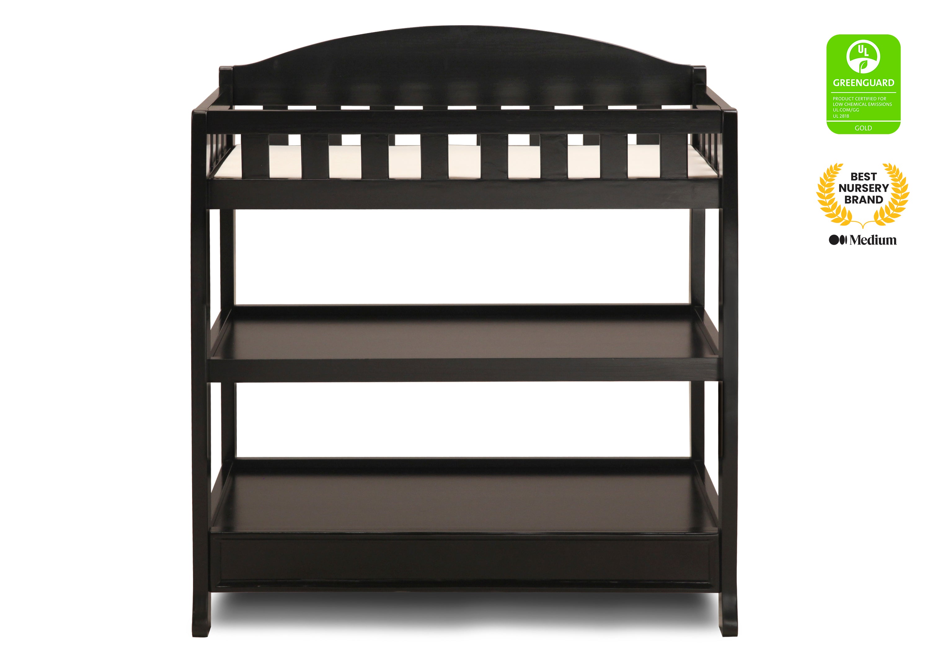 Wilmington Baby Changing Table with Soft Pad - Perfect for Nursery, Bedroom & Diaper Changing Station - Safe & Sturdy for Newborns & Toddlers