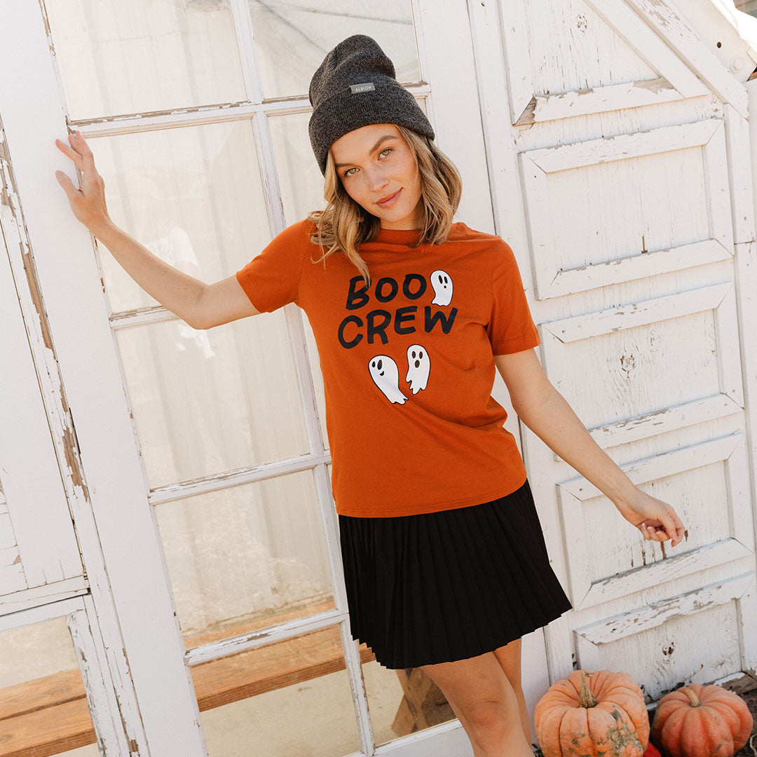 Burnt Orange Boyfriend Tee - Soft Oversized Women's T-Shirt | Casual Comfort Wear for Everyday, Lounge & Street Style