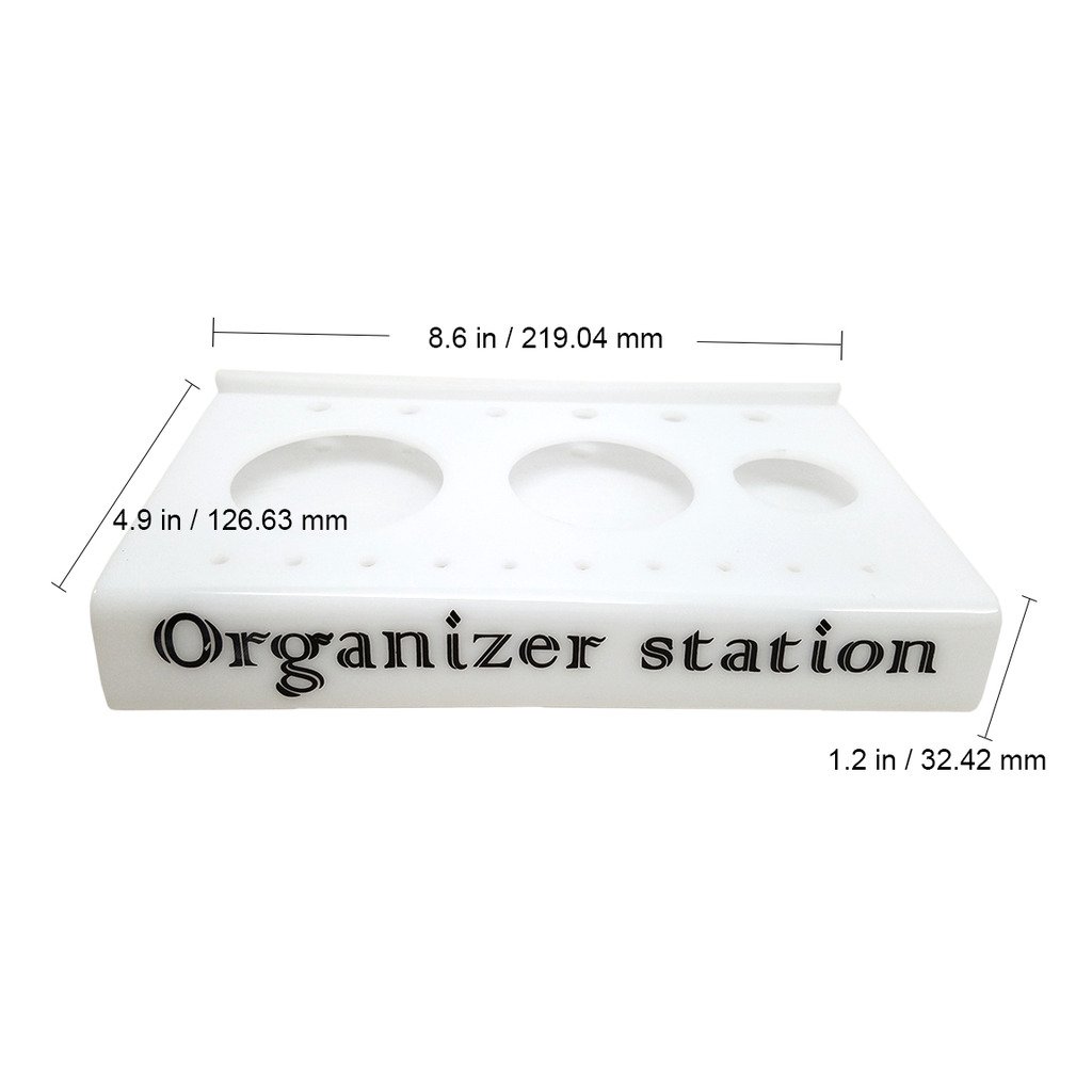 Professional Manicurist Cosmetics Salon Nail Station Organizer - White | Portable Nail Art Storage for Salon & Home Use | Perfect for Nail Technicians & DIY Enthusiasts
