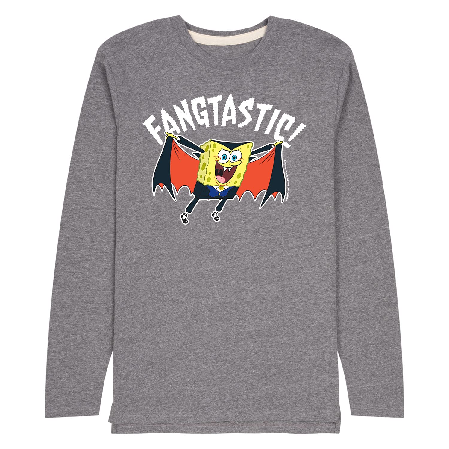 Spongebob Squarepants Men's Long Sleeve Jersey T-Shirt | Comfortable Cotton Blend | Fangastic Graphic Design | Perfect for Casual Wear, Cosplay & Cartoon Lovers