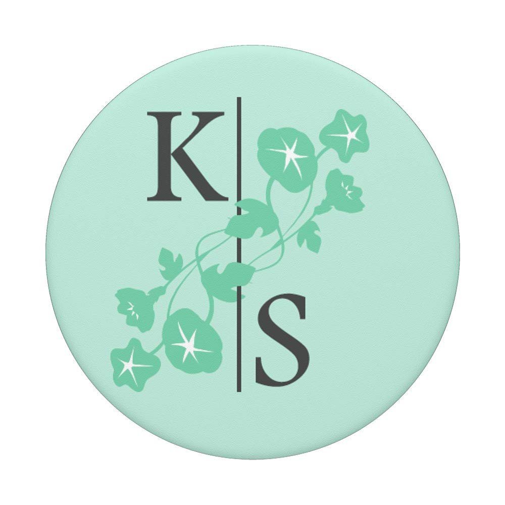 KS Monogram Collapsible Phone Grip Stand - Personalized Phone Holder for iPhone & Samsung | Perfect for Selfies, Videos & Hands-Free Use