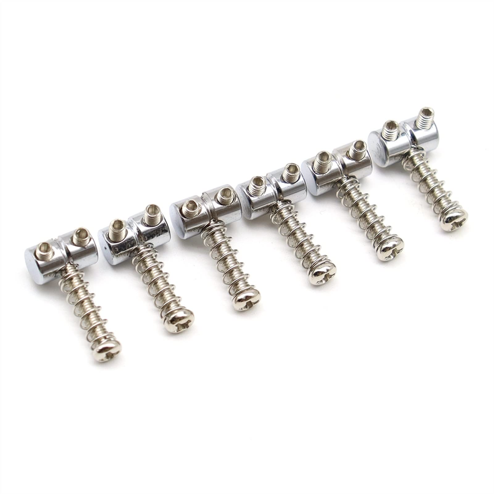6pcs Electric Guitar Bridge Saddle Set - Silver String Saddles Replacement Parts for Electric Guitar | Perfect for DIY Repairs & Guitar Maintenance
