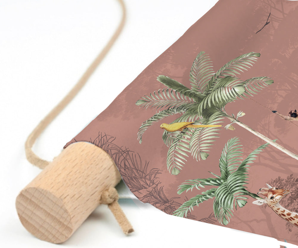 Wildlife's Playground Blush Textile Poster - Nature-Inspired Wall Art for Home, Office & Nursery Decor